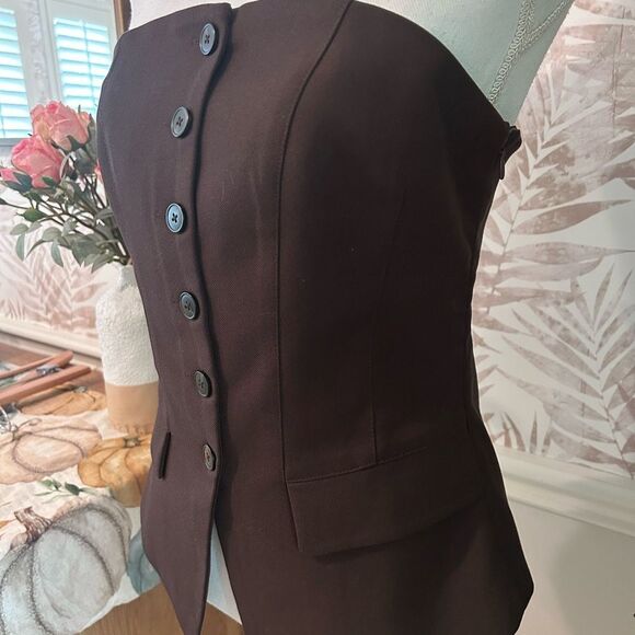 🆕 NWT Urban Revivo Strapless Button Vest Size L - Picture 4 of 8